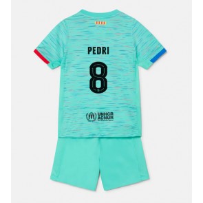 Maillot de foot Barcelona Pedri Gonzalez #8 Troisième enfant 2023-24 Manches Courte (+ pantalon court)